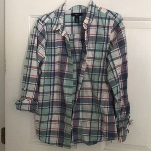 Gap kids girls flannel shirt